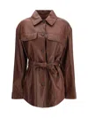 Brunello Cucinelli Long Sleeve Leather Jacket