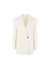 Brunello Cucinelli Couture Twill Blazer In White