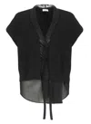 Brunello Cucinelli Layered Cardigan Sweaters And Cardigans In Black