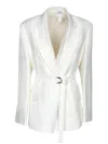 Brunello Cucinelli White Organza Linen And Viscose Jacket In White