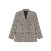 Brunello Cucinelli Check Blazer In Gray