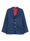 Brunello Cucinelli Blue Blended Linen Blazer