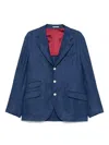 Brunello Cucinelli Blue Blended Linen Blazer