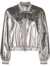 Brunello Cucinelli Woman Jacket Silver Size 14 Leather