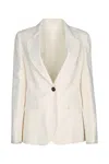 Brunello Cucinelli Ribbed Single-breasted Blazer In C9002