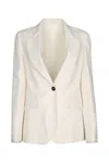 Brunello Cucinelli Ribbed Single-breasted Blazer In C9002