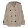 Brunello Cucinelli Women Trench With Monile Detail In Beige