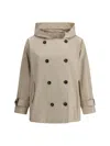 Brunello Cucinelli Double-breasted Jacket Casual Jackets And Parka In Beige