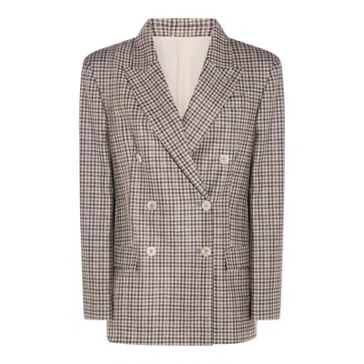 Brunello Cucinelli Jackets Beige/marrone/brown In Neutral