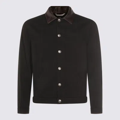 Brunello Cucinelli Jackets Blacks And Greys In Brown