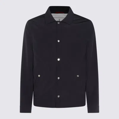 BRUNELLO CUCINELLI JACKETS BLU COLORATO+PANAMA