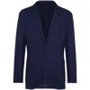 Brunello Cucinelli Cashmere Single-breasted Jacket In Blue
