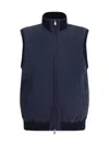 Brunello Cucinelli Men Sleeveless Vest Jacket In Blue
