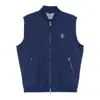 Brunello Cucinelli Logo Detailed Zipped Gilet In Blue