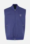 Brunello Cucinelli Logo Detailed Zipped Gilet In Blue