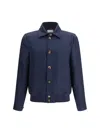 Brunello Cucinelli Hopsack Jacket In Blue