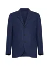 Brunello Cucinelli Cashmere Jersey Blazer With Patch Pockets In Blue