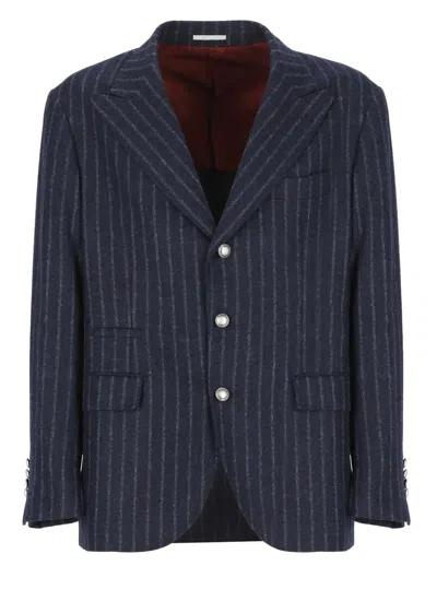 Brunello Cucinelli Coats & Jackets In Blue
