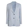Brunello Cucinelli Tailored Jacket With Back Vent And Front Pockets In Blue