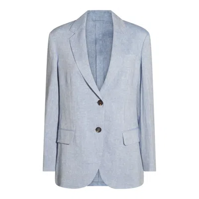 BRUNELLO CUCINELLI JACKETS BLUE AND GREEN