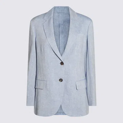 BRUNELLO CUCINELLI JACKETS BLUE AND GREEN