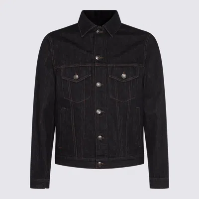 Brunello Cucinelli Jackets Blue And Green In Black