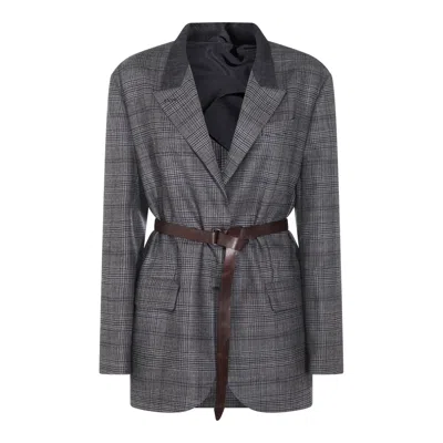 BRUNELLO CUCINELLI JACKETS BLUE/GRIGIO