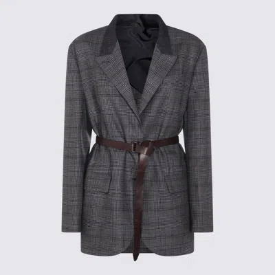 BRUNELLO CUCINELLI JACKETS BLUE/GRIGIO
