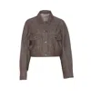 Brunello Cucinelli Jacket With Monili In Brown