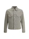 Brunello Cucinelli Denim Jacket In Brown