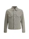 Brunello Cucinelli Denim Jacket In Brown