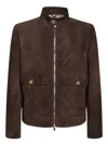 Brunello Cucinelli Bomber Leather Jacket Clothing In Brown