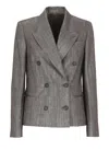 Brunello Cucinelli Peak-lapel Double-breasted Blazer In Brown