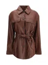 Brunello Cucinelli Saharan Leather Jacket In Brown