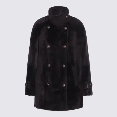 BRUNELLO CUCINELLI JACKETS BROWN