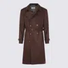 Brunello Cucinelli Brown Wool Trench Coat In Brown