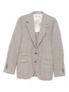 Brunello Cucinelli Single-breasted Check Blazer Clothing In Gray