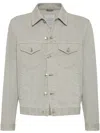 Brunello Cucinelli Structured Denim Jacket With Soft Finish