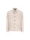 Brunello Cucinelli Ter-repellent Cotton-blend Safari Jacket In Cold Beige