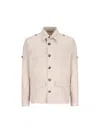 Brunello Cucinelli Ter-repellent Cotton-blend Safari Jacket In Cold Beige