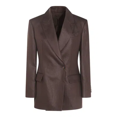 Brunello Cucinelli Jackets Dark Chocolate In Brown