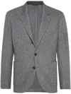 Brunello Cucinelli Cashmere Jersey Blazer In Gray