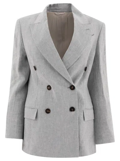 Brunello Cucinelli Jackets In Grey