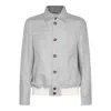 Brunello Cucinelli Diagonal Jacket Casual Jackets And Parka Gray In Grey