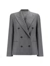 Brunello Cucinelli Blazer Jacket In Grey
