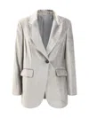 Brunello Cucinelli Blazer Jacket In Grey