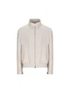 Brunello Cucinelli Textured High-collar Coat With Zip Closure In Jut