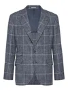 Brunello Cucinelli Notch Lapel Wool Jacket In Multi
