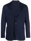 Brunello Cucinelli Cashmere Jersey Blazer With Patch Pockets In Multicolor