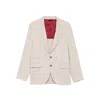 Brunello Cucinelli Pinstripe Blazer In Neutral